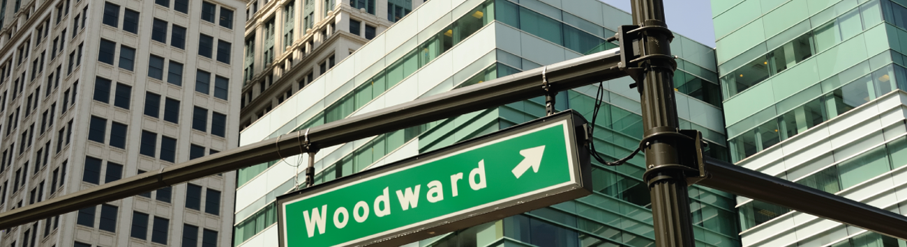 Woodward Ave Detroit Sign
